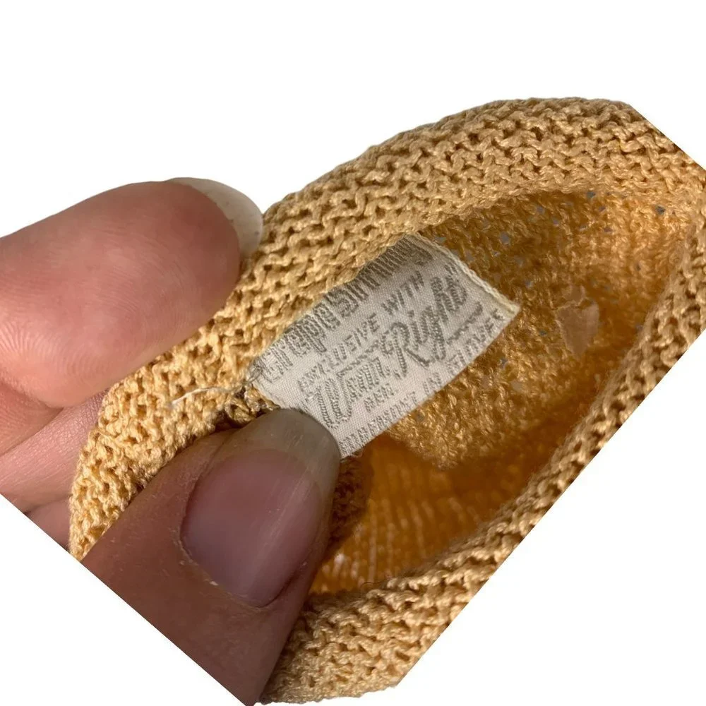 Vintage 50s Wear Right Crepe String Woven Gloves